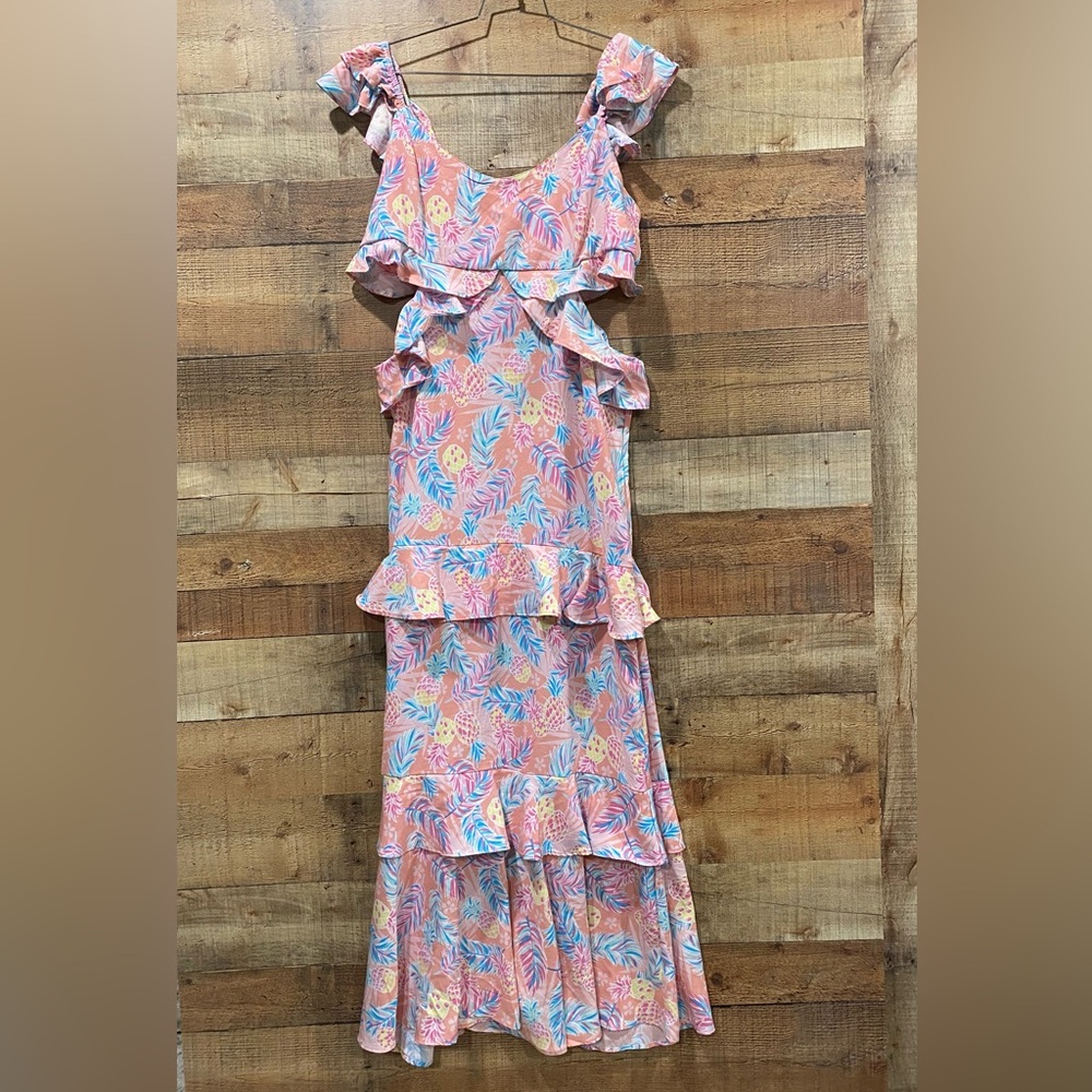 Simply Southern  Floral Tropical Pastel Print Maxi Dress  Size XXL